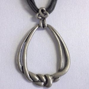 Vintage Pewter Knot Necklace